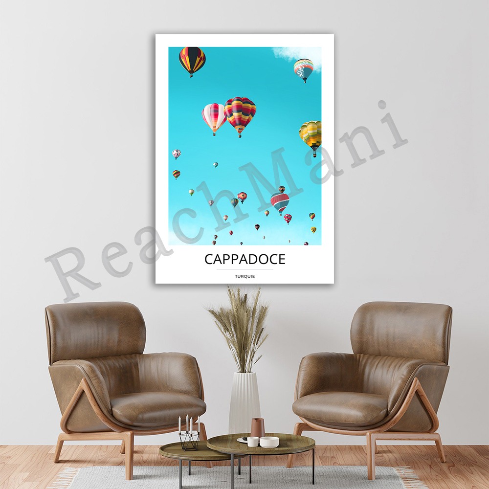 Interior Design Illustration - Cappadocia, posterdruk, reisposters, interieurontwerp, wandkunst, reisillustraties,
