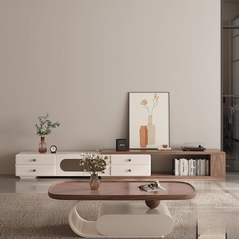 Interior Design Tv Room - Interieur woonkamer tv-kast wit Scandinavisch tv-meubel