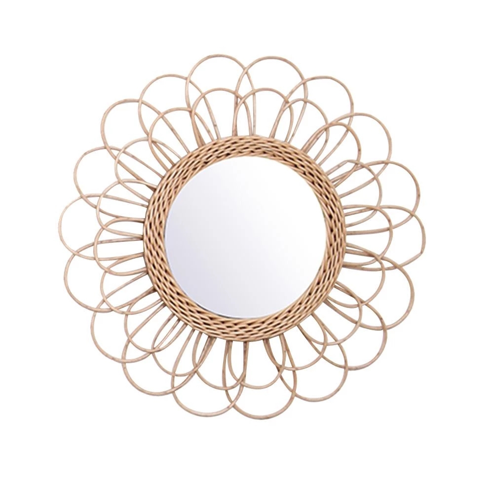 Rattan Mirror Round - Rotan spiegel Innovatieve huiskunst Ronde spiegel