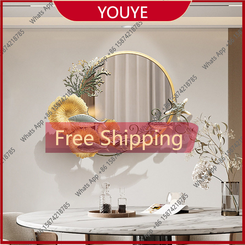 Rattan Mirror Round - Gh Premium Achtergrond Decoratieve Spiegel Log