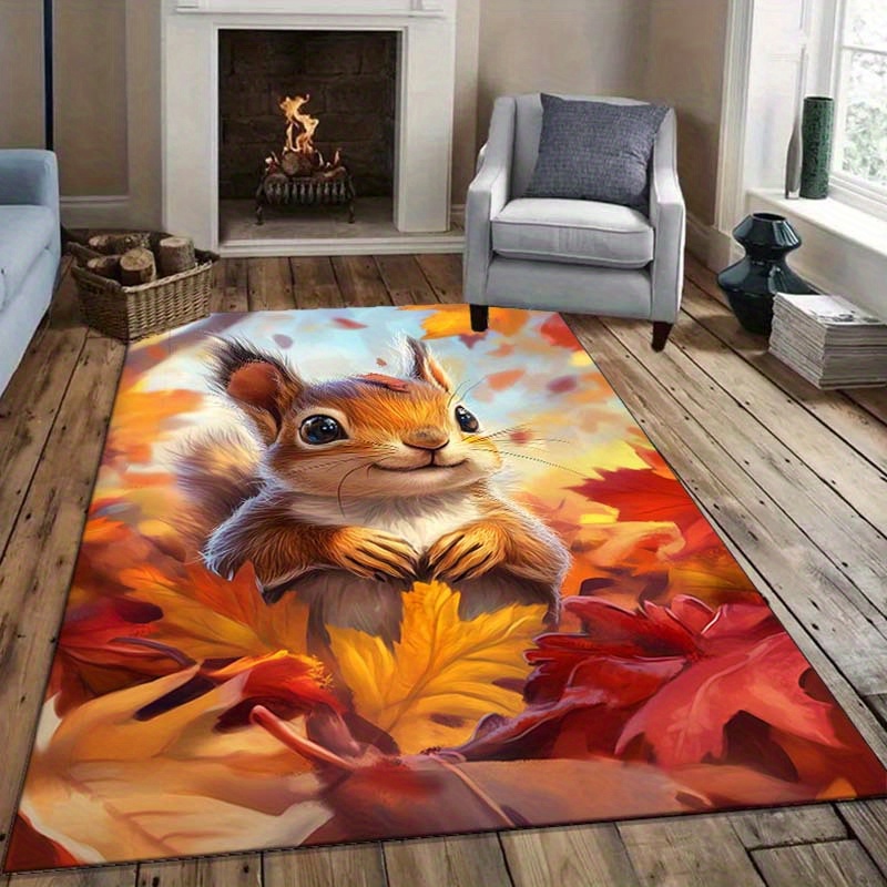 Interior Design Living Room Ideas - Herfst eekhoorntapijt voor gezellige woonruimtes -