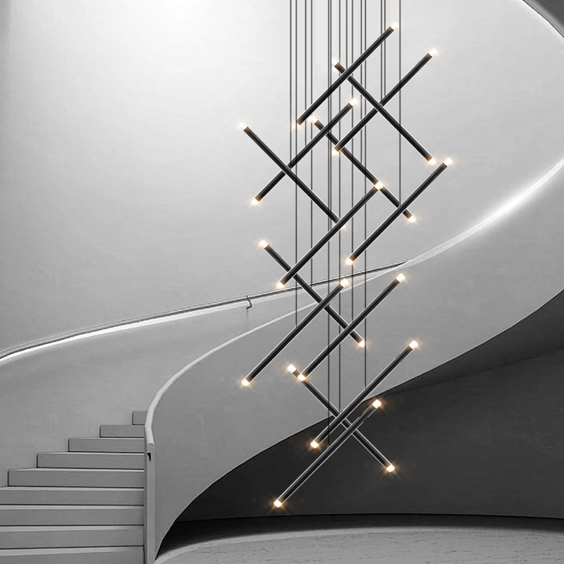 Interior Design Hall - Moderne Kroonluchter Led Trap Kroonluchter Ontwerper