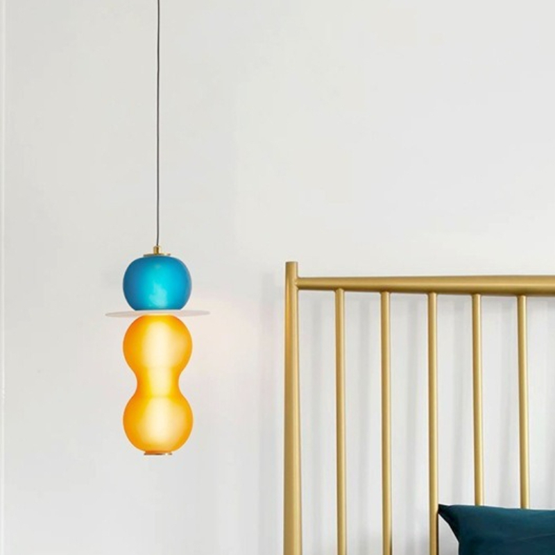 Interior Design Remote - Ontwerper Kleurrijk glas Kleine hanglamp Modern