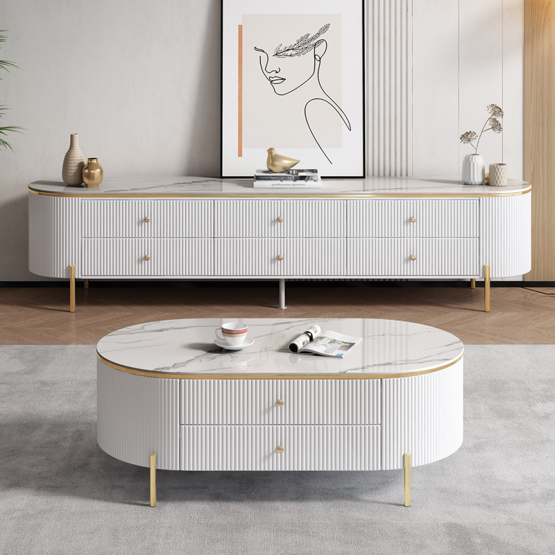 Interior Design Tv Room - Luxueuze moderne tv-meubel en salontafelset van