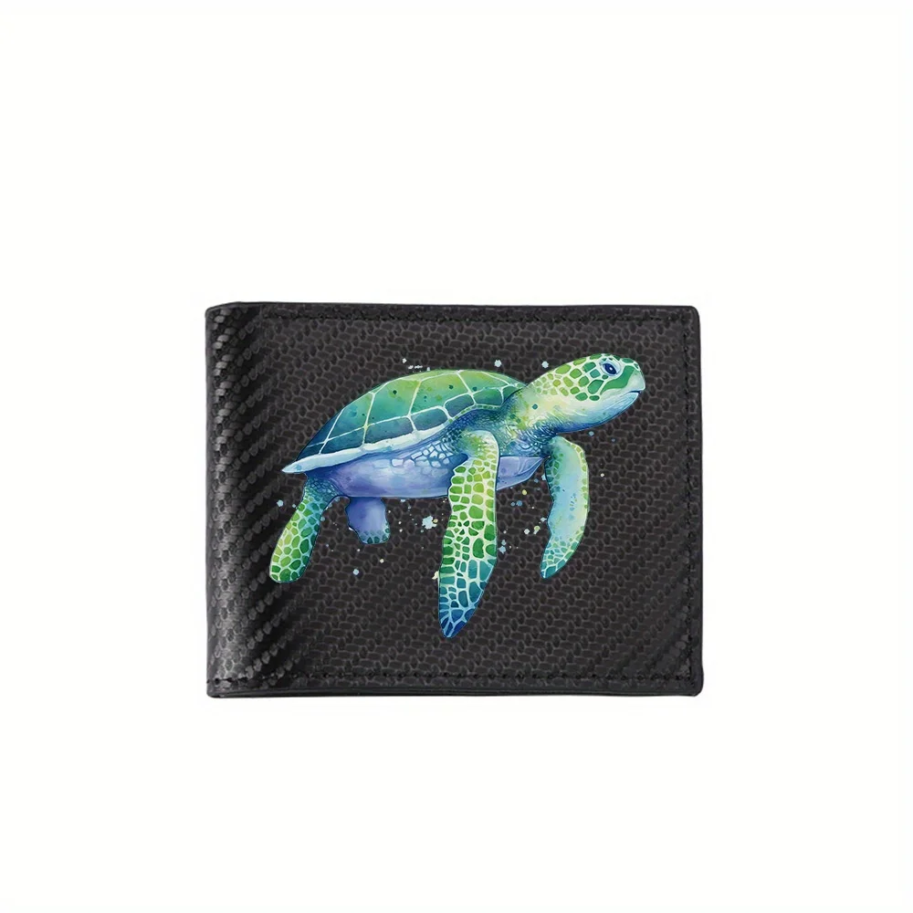 Interior Design Illustration - Zeeschildpad aquarel illustratie waterdier Herenportemonnees Eenvoudig