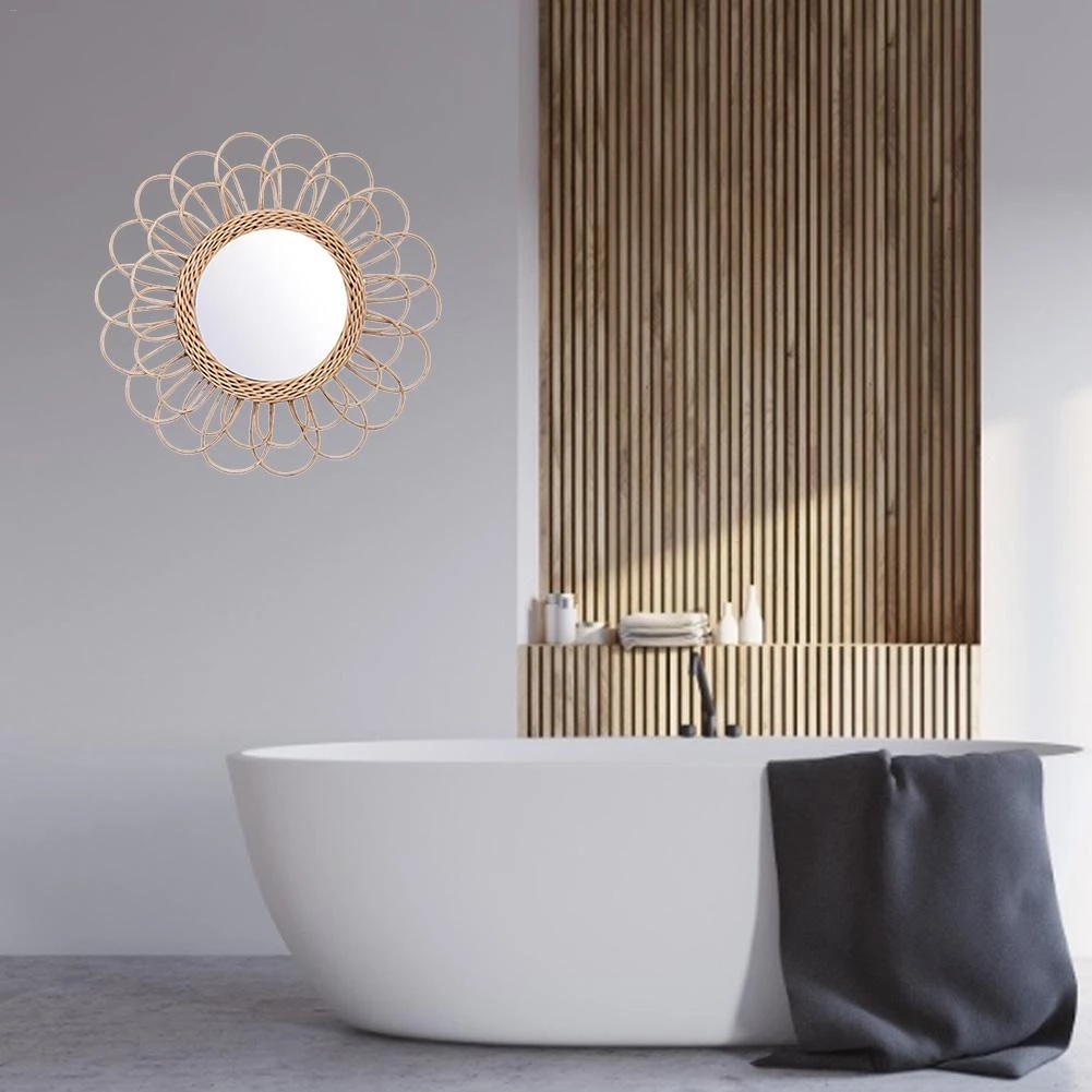 Rotan spiegel Innovatieve huis - Rattan Mirror Round recensie en prijs