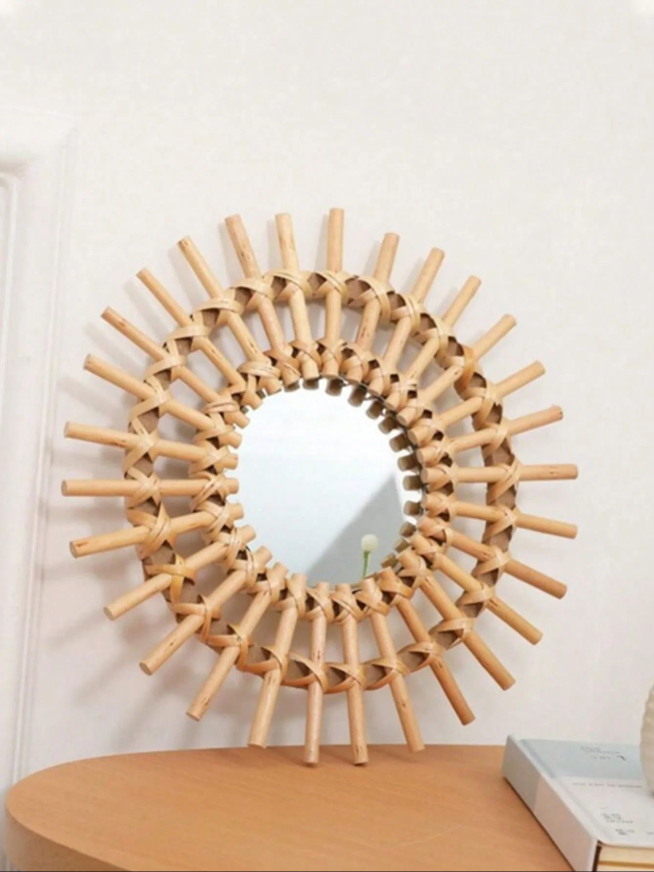 Boho Rotan Wandspiegel, Handge - Rattan Mirror Round recensie en prijs