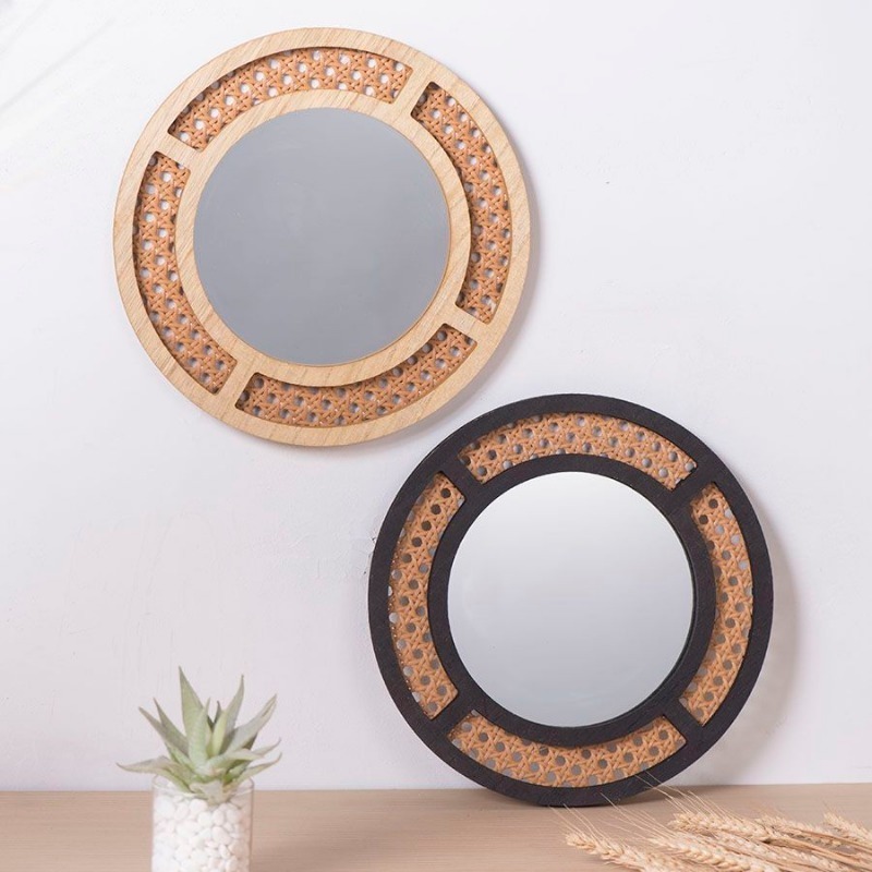 Creatieve decoratieve spiegel  - Rattan Mirror Round recensie en prijs