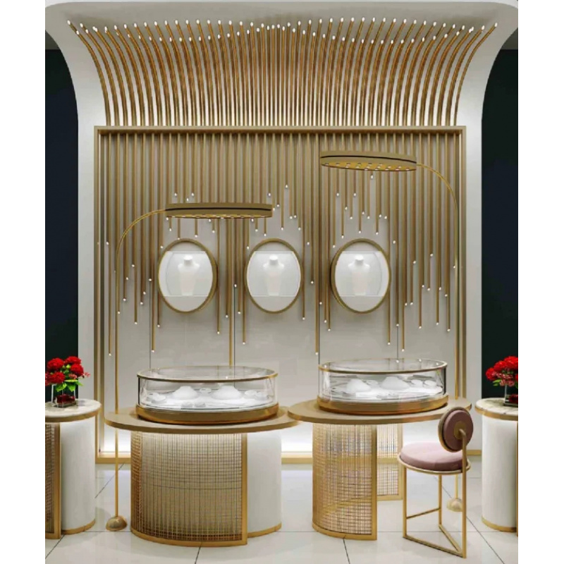 Op maat gemaakte glazen etalag - Interior Design Retail recensie en prijs