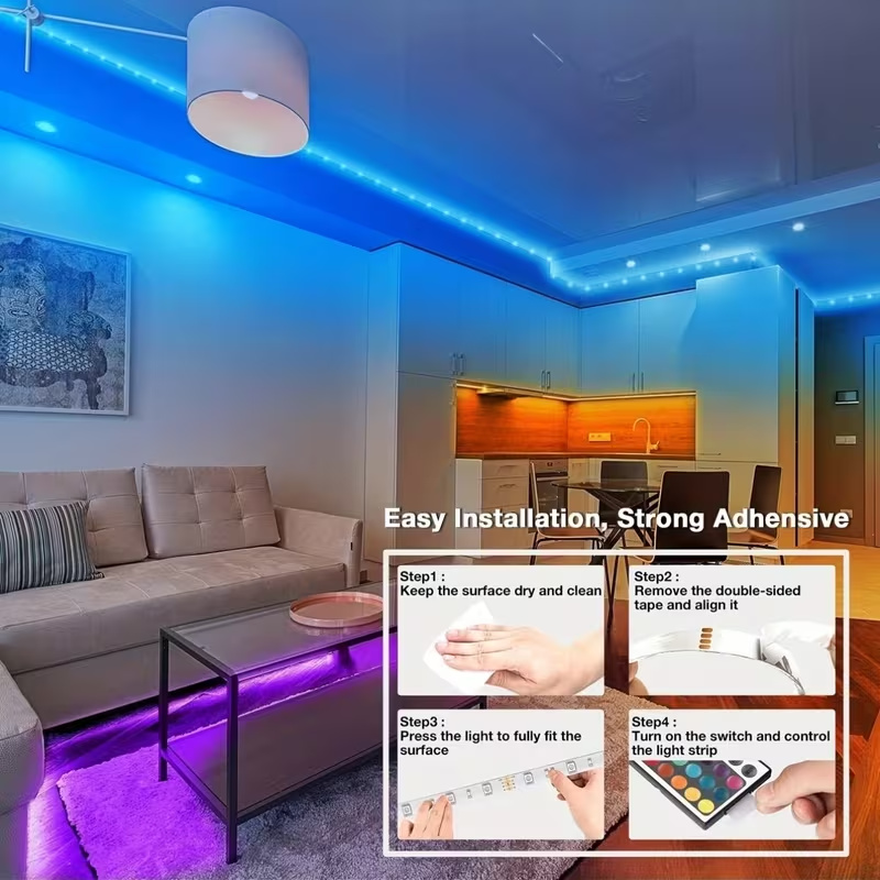 1-20M RGB LED-lichtstrips met  - Interior Design Tv Room recensie en prijs