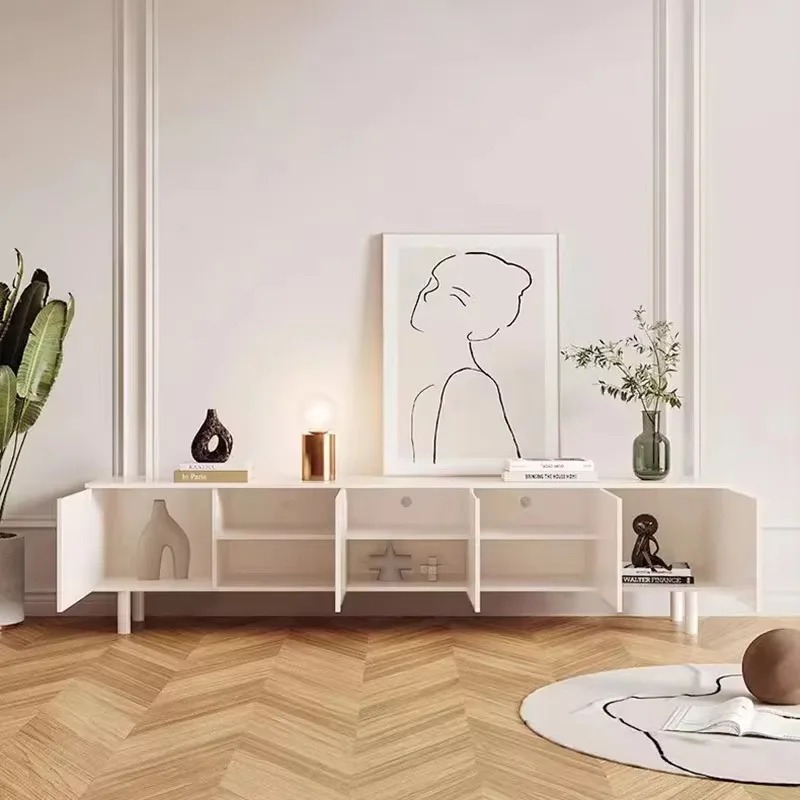 Luxe witte tv-standaard, elega - Interior Design Tv Room recensie en prijs