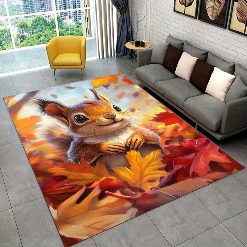 Herfst eekhoorntapijt voor gez - Interior Design Living Room Ideas recensie en prijs