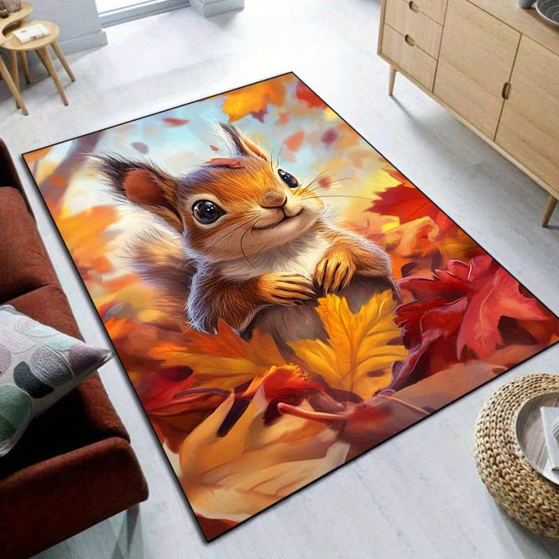 Herfst eekhoorntapijt voor gez - Interior Design Living Room Ideas recensie en prijs