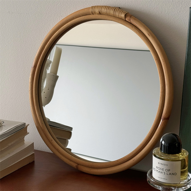 Middeleeuwse rotan spiegel mak - Rattan Mirror Round recensie en prijs