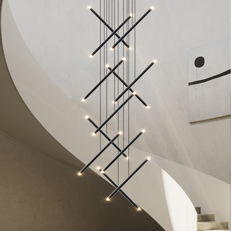 Moderne Kroonluchter Led Trap  - Interior Design Hall recensie en prijs